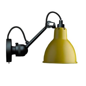 Lampe Gras N304 Applique Murale Noir Mat et Jaune Mat avec Interrupteur