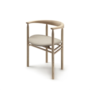 Nikari Linea Collection RMT6 Chaise de Table à Manger Bois de Frêne laqué/Steelcut Trio 213