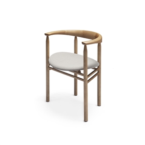 Nikari Linea Collection RMT6 Chaise de Table à Manger Bois de Frêne Teinté Couleur chêne/Steelcut Trio 213