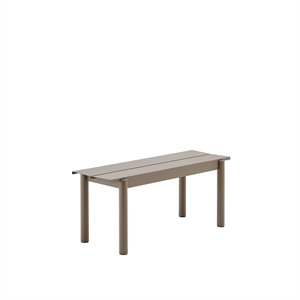 Banc Linéaire en Acier Muuto 110 x 34 cm Taupe