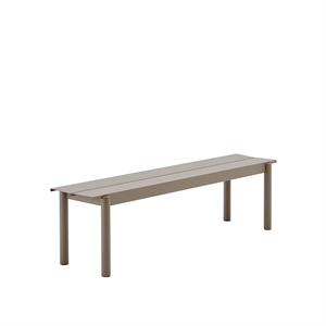 Banc Linéaire en Acier Muuto 110 x 34 cm Taupe