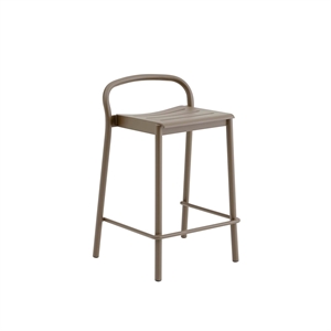 Tabouret de Bar Muuto Linear en Acier 65 cm Taupe