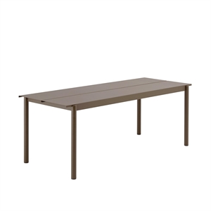 Table Muuto Linear en Acier 200 x 75 cm Taupe
