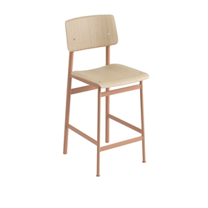 Tabouret de Bar Muuto Loft Chêne/Rose Poussiéreux H98.5