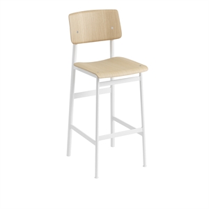 Tabouret de Bar Muuto Loft Chêne/Blanc H108.5