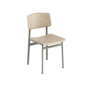 Muuto Loft Dining Table Chair Chêne/Dusty Vert
