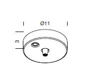 Ilti Luce Rosace de Plafond Avec 2 Trous 31x8x6 cm Blanc