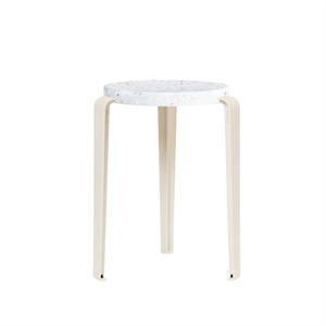 Tabouret TipToe LOU en Plastique Recyclé Blanc/blanc Crème
