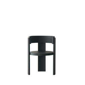 Chaise de salle à manger Louise Roe Spina avec accoudoirs en chêne laqué noir