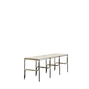Louise Roe Axis Display Unit 03 Étagère en acier inoxydable/marbre Ataija Azul