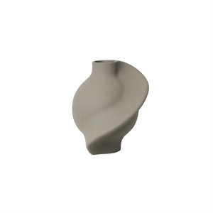 Vase Louise Roe en céramique Pirout 01 gris sablé