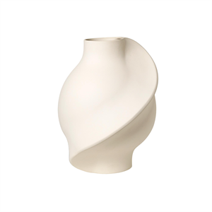 Vase Louise Roe en céramique Pirout 02 sablé blanc brut