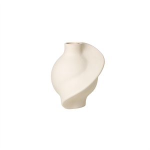 Vase Louise Roe en céramique Pirout 01 sablé blanc brut