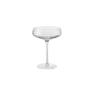 Ensemble de 4 Transparent à Champagne Louise Roe Triple Cut Transparent