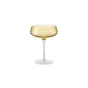 Ensemble de 4 Ambre à champagne triple Cut Louise Roe Champagne