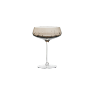 Ensemble de 4 verres à Champagne Louise Roe, Cut simple, fumés