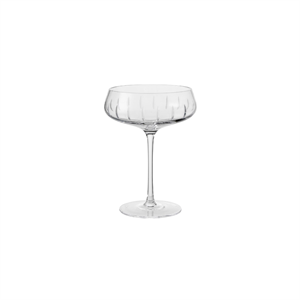 Ensemble de 4 verres à Champagne Louise Roe, Cut simple, Transparent