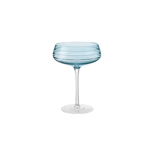 Ensemble de 4 verres à Champagne Louise Roe Triple Cut, Bleu