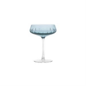 Ensemble de 4 verres à Champagne Louise Roe Coupe Single Cut Bleu