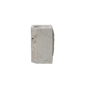 Galerie Louise Roe Objet Bougeoir en pierre Haut Marbre Gris Cadoico