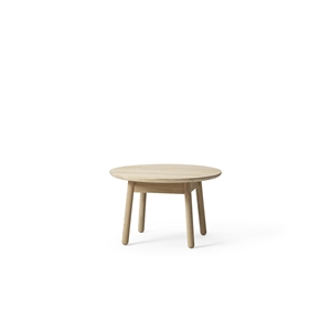 +Table à Manger Halle Nest Ø65xH41 Chêne Pigmenté Blanc