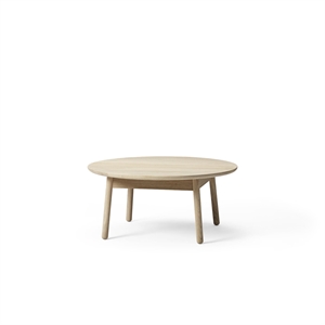 +Table à Manger Halle Nest Ø90xH41 Chêne Pigmenté Blanc