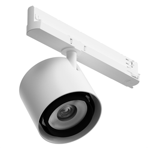 Rail Louis Poulsen LP 72 avec spot Ø10,5 3000 K et Dali Blanc