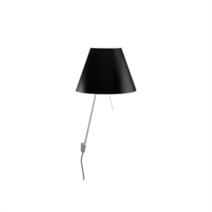 Luceplan Costanza Applique Murale Dimmable Aluminium M. Noir Abat-jour