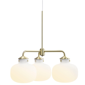 Design For The People Raito 3 Suspension Blanc Opale/ Laiton