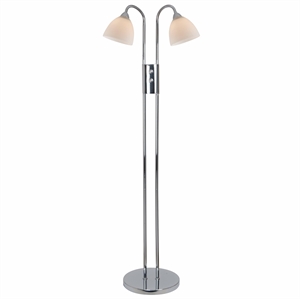 Nordlux Ray Double Lampadaire Chrome/ Opale