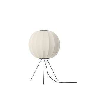 Made By Hand Knit-Wit Round Lampadaire Ø60 Medium Pearl White