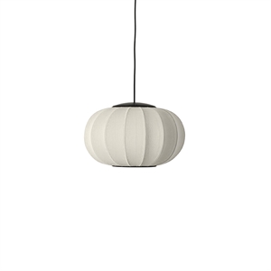 Made By Hand Knit-Wit Suspension Ovale Ø45 Blanc Perle LED