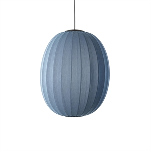 Made By Hand Knit-Wit Suspension Haute/Ovale Ø65 Pierre Bleue LED