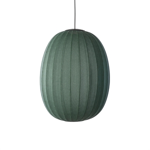 Made By Hand Knit-Wit Suspension Haute/Ovale Ø65 Tweed Vert LED