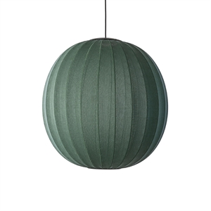 Made By Hand Knit-Wit Suspension Ronde Ø75 Tweed Vert LED