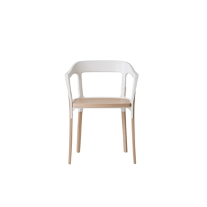 Magis Steelwood Dining Chair Naturel/ Blanc