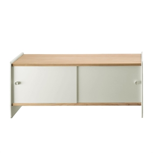 Magis Theca Buffet avec Étagères 93x43x78 Aluminium/ Rouge Cerise Naturel