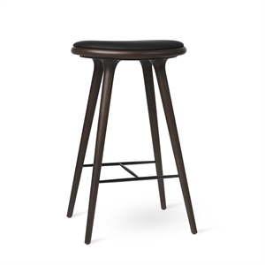 Tabouret de Bar Mater, Hêtre Teinté Foncé, 74 cm