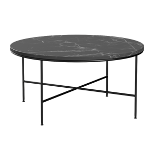 Table Basse Fritz Hansen Planner Ø80 Gris Anthracite/ Noir