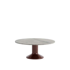 Table de Salle à Manger Centrale Muuto Ø90, Marbre Gris /rouge Foncé