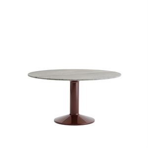 Table Basse Muuto Ø140, Marbre Gris /rouge Foncé