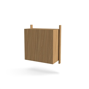 Système D'étagères Mazo MOD Modèle 13, Rail 2x875 + Armoire en Chêne