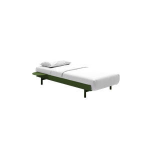 MOEBE Bed Cadre de Lit 90 cm Vert Pin