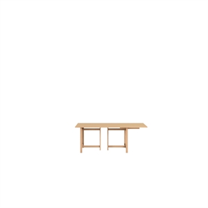 Table à Manger Rectangulaire MOEBE 160 x 90 cm avec 1 Rallonge, Couleur Pêche Discrète