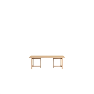 Table à Manger Rectangulaire MOEBE 220 x 90 Cm, Couleur Pêche Discrète