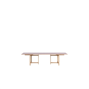 Table à Manger Rectangulaire MOEBE 220 x 90 cm avec 2 Rallonges, Lilas Clair