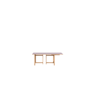 Table à Manger Rectangulaire MOEBE 160x90 avec 1 Rallonge, Lilas Doux
