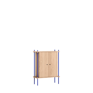 MOEBE S.115.1.C.OA Système D'étagères Chêne/Bleu Profond