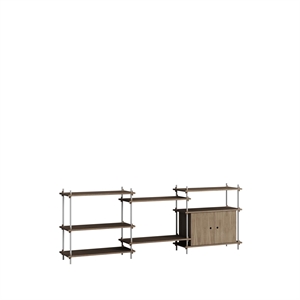 Étagère Moebe S.85.3.B Chêne fumé/Acier Inoxydable