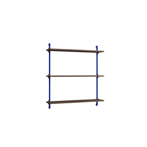 Étagère murale standard Moebe Chêne fumé/Bleu foncé